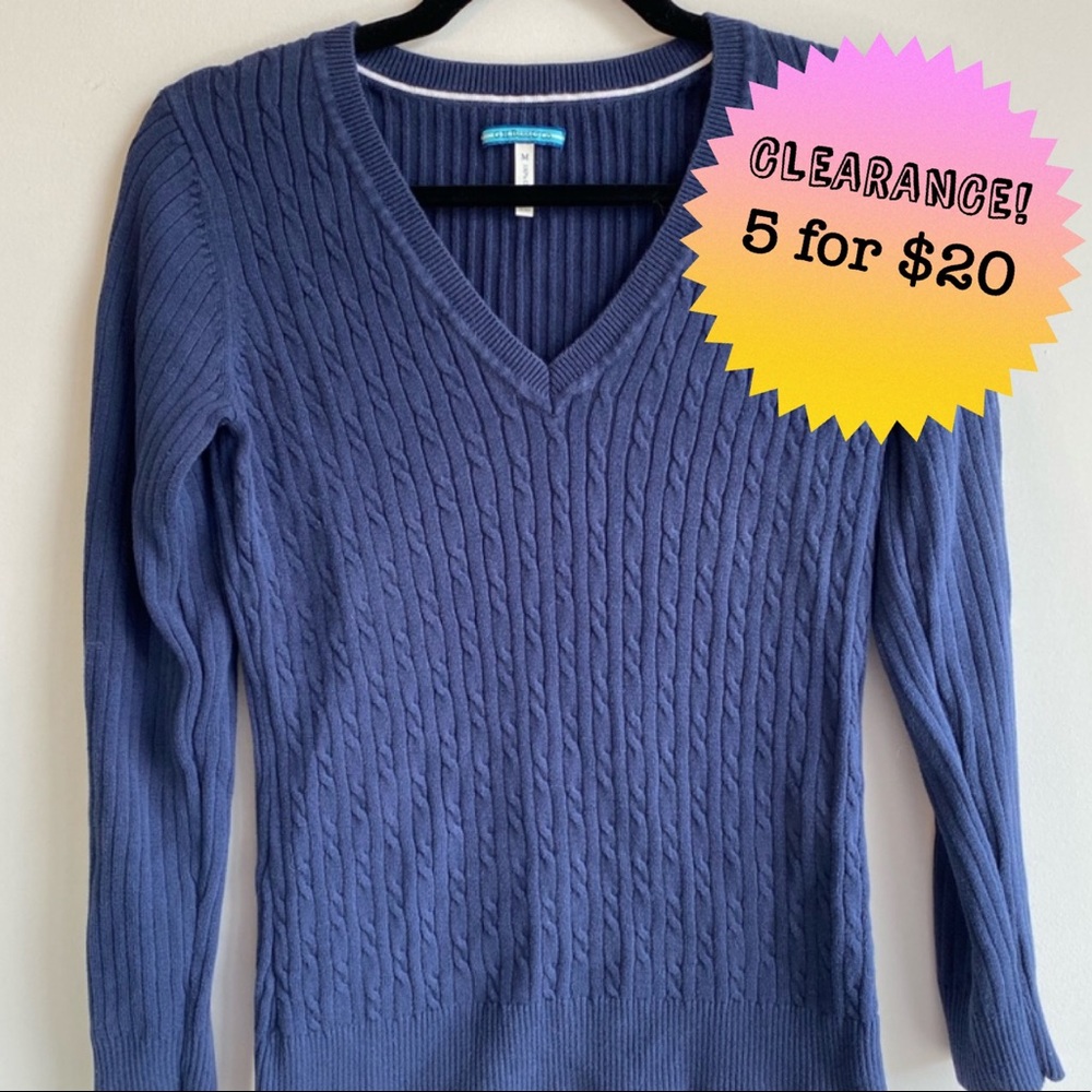 💝 G.H. Bass & Co. Cable Knit Sweater - Navy